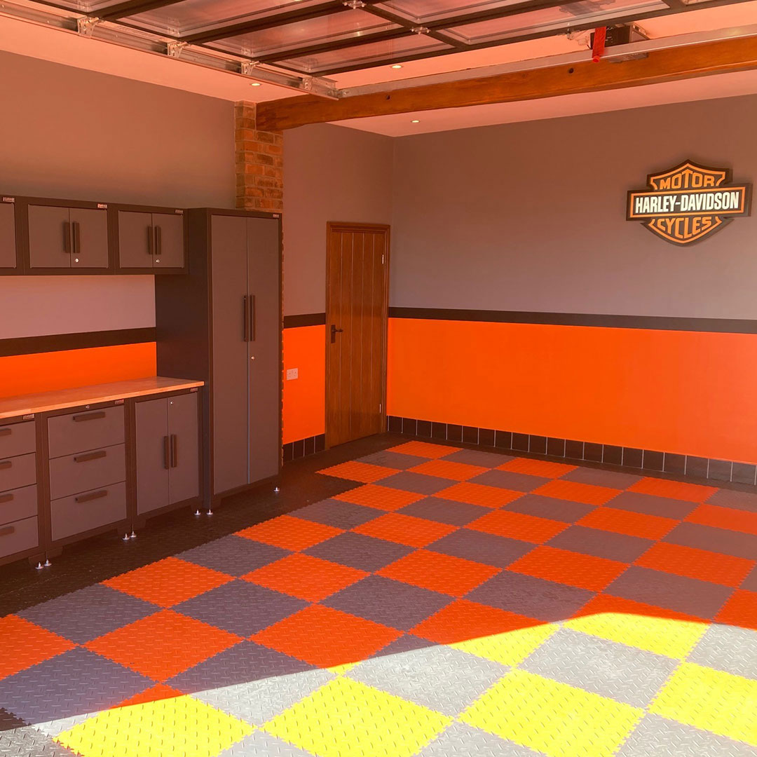 Orange Garage Tiles From Mototile