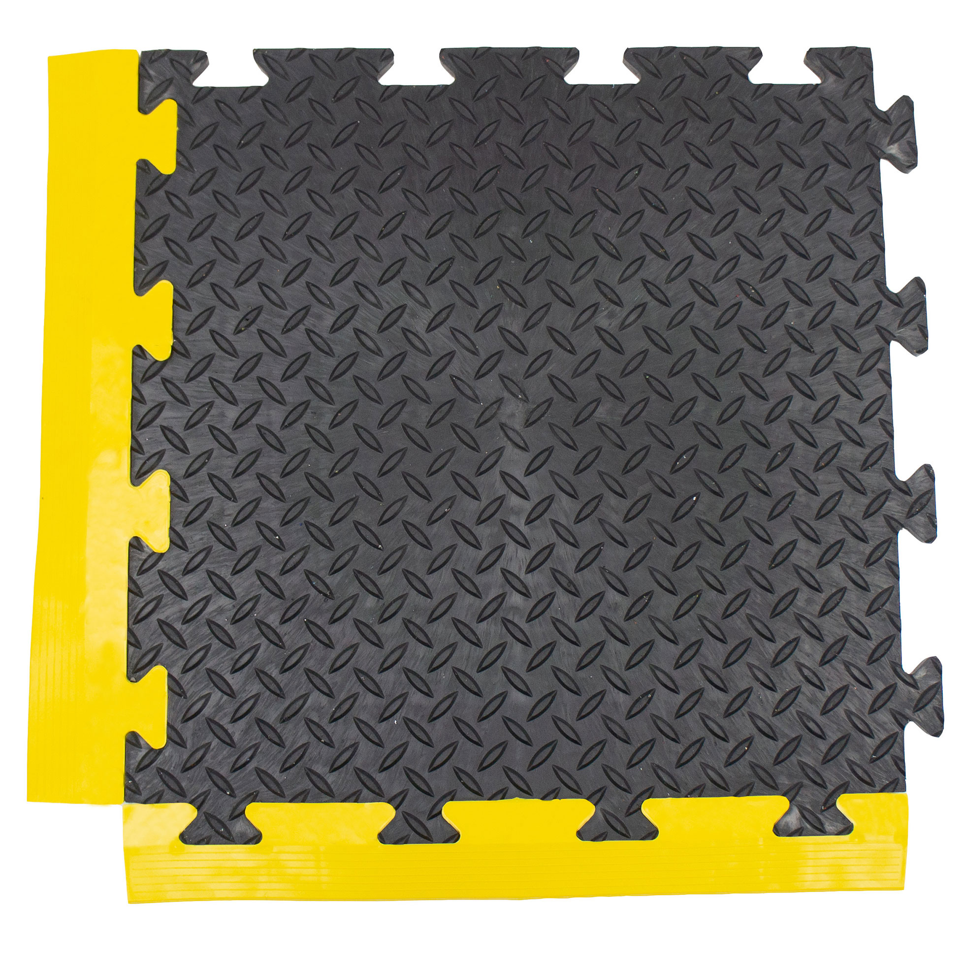 Anti Fatigue Ramps | MotoMat Black Male Edging | Mototile